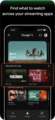 Скриншот приложения Google TV: фильмы и сериалы - №1