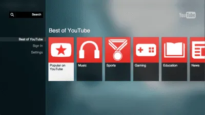 Скриншот приложения YouTube for Google TV - №1