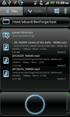 Скриншот приложения RecForge Lite - Audio Recorder - №2
