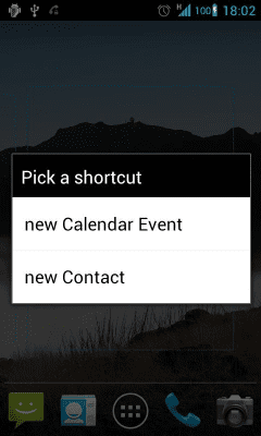 Скриншот приложения Shortcuts for Calendar/Contact - №2