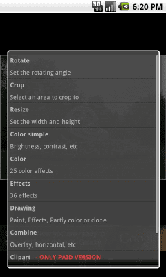 Скриншот приложения aPic Free Photo Editor - №3