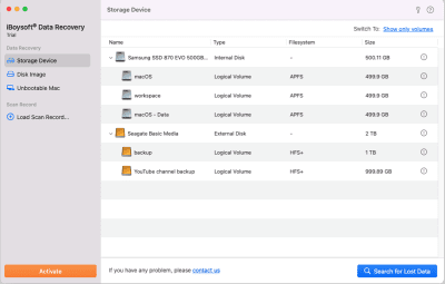 Скриншот приложения iBoysoft Data Recovery for Mac - №1