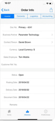 Скриншот приложения SAP Business One - №5