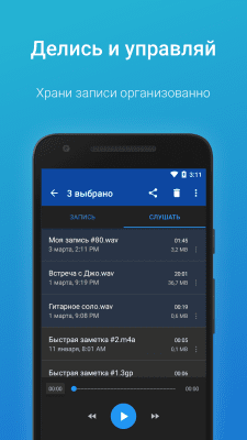 Скриншот приложения Digipom Простой диктофон - №4