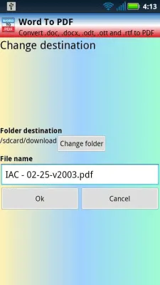 Скриншот приложения Word To PDF (DOC, DOCX) - №5
