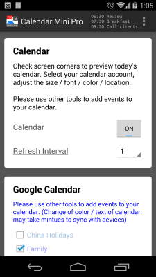 Скриншот приложения Календарь Mini - №4