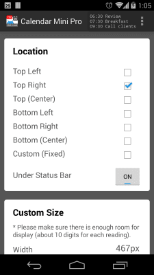 Скриншот приложения Календарь Mini - №7