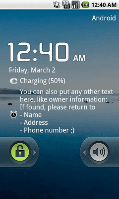 Скриншот приложения Lockscreen Calendar - №3