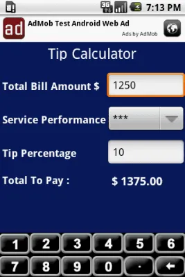 Скриншот приложения Fitzgerald Tip Calculator - №1