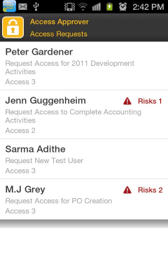 Скриншот приложения SAP GRC Access Approver - №2