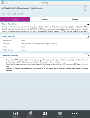 Скриншот приложения SAP Enterprise Support Academy - №3
