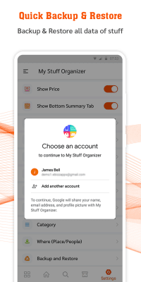 Скриншот приложения My Stuff Organizer - №7