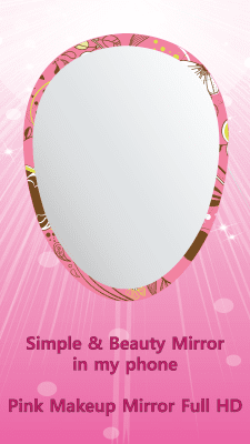 Скриншот приложения Pink Makeup Mirror Full HD - №1