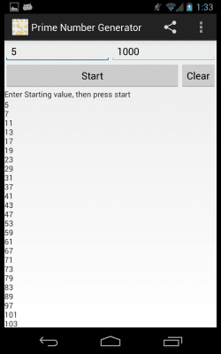 Скриншот приложения Prime Number Generator - №2