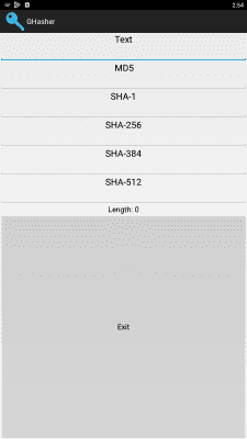 Скриншот приложения GHasher - №1