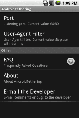 Скриншот приложения AndroidTether Lite - №2