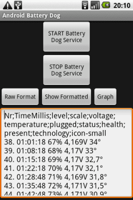 Скриншот приложения Android Battery Dog - №1