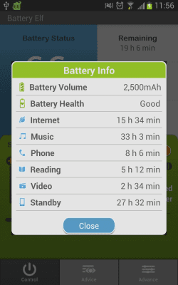 Скриншот приложения Battery Elf - №2