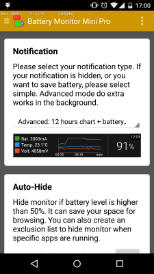 Скриншот приложения Battery Monitor мини - №2