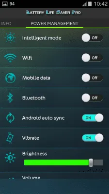 Скриншот приложения Battery Life Saver for Android - №2