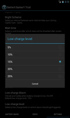 Скриншот приложения BetterX Battery Trial(2X Life) - №6