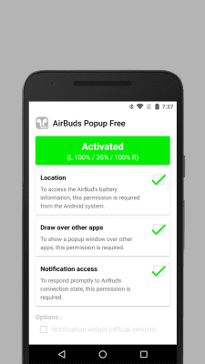 Скриншот приложения AirBuds Popup Free - №3