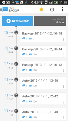 Скриншот приложения SMS Backup & Restore (Kitkat) - №1