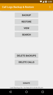 Скриншот приложения Call Logs Backup & Restore - №1