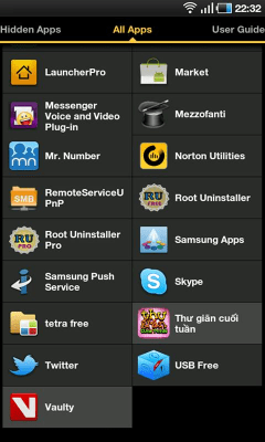 Скриншот приложения Hide Apps Trial - Root - №2