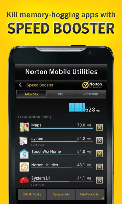 Скриншот приложения Norton Utilities & Task Killer - №3