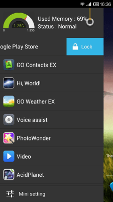 Скриншот приложения Mini Sidebar Killer - №3