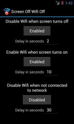 Скриншот приложения Screen Off Wifi Off - №1