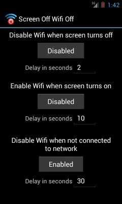 Скриншот приложения Screen Off Wifi Off - №2