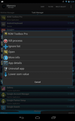 Скриншот приложения Memory Manager - №3