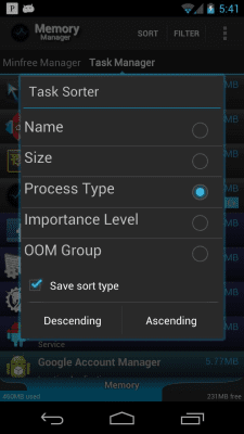 Скриншот приложения Memory Manager - №8