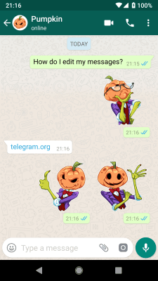 Скриншот приложения Stickers for WA - Halloween - №5