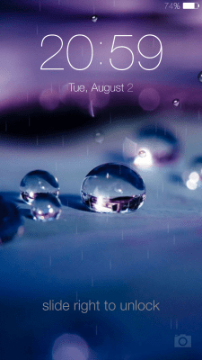 Скриншот приложения Galaxy rainy lockscreen - №2