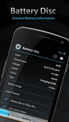 Скриншот приложения Beautiful Battery Disc White - №2
