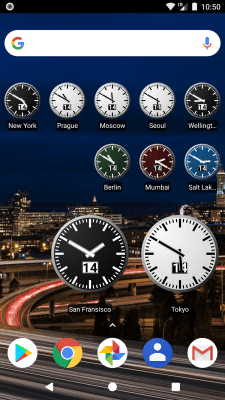 Скриншот приложения World Clock Widget - №1