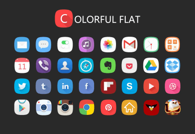 Скриншот приложения Flat Solo Launcher Theme - №1