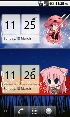 Скриншот приложения Chibi Luka Clock Widget (2x4) - №1