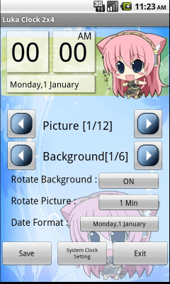 Скриншот приложения Chibi Luka Clock Widget (2x4) - №3