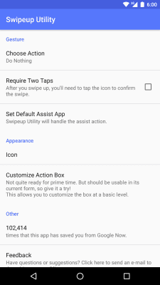 Скриншот приложения Swipeup Utility - №3