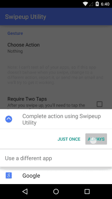 Скриншот приложения Swipeup Utility - №6