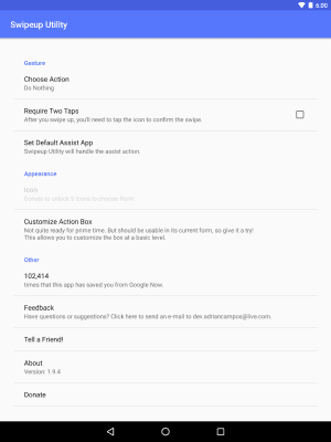 Скриншот приложения Swipeup Utility - №9