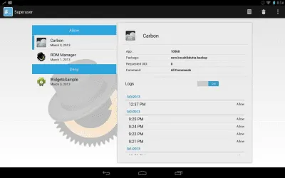 Скриншот приложения ClockworkMod Superuser - №3