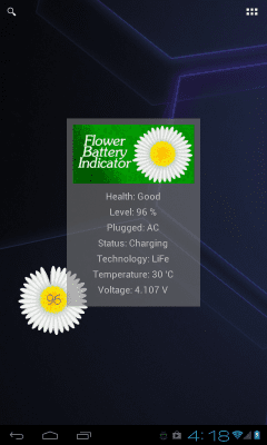 Скриншот приложения Цветочный индикатор батареи - №3
