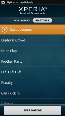 Скриншот приложения Xperia Football Downloads - №3