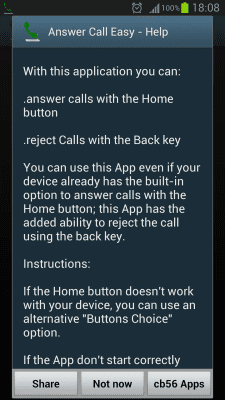 Скриншот приложения Answer Call Home button Easy - №4