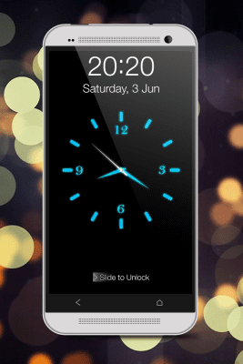 Скриншот приложения Glowing Clock Locker - Blue - №4